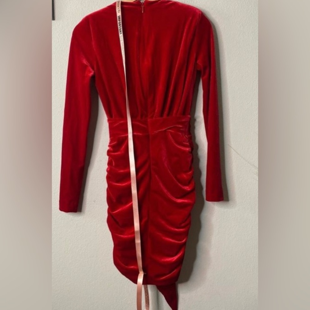 House Of CB Red Velvet Farrah Dress. NWT. Size XSmall. - Picture 11 of 12